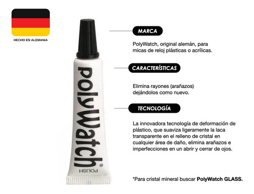 Polywatch Pasta Pulidora Para Limpiar Cristal De Reloj