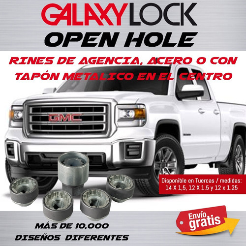 Tuercas Galaxylock Open Hole Sierra 1 Envio Express