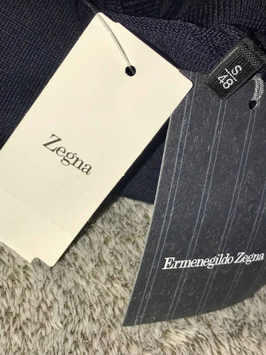 Suéter Ermenegildo Zegna Original Hombre Lana Azul S