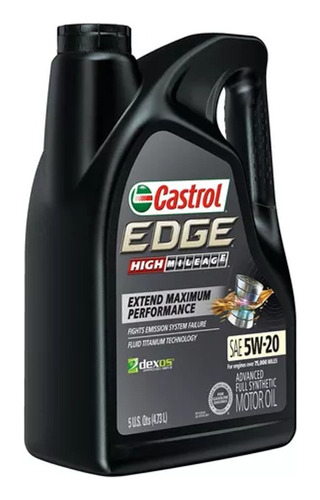 Aceite De Motor Full Sintetico 5w20 Castrol Edge. Galón