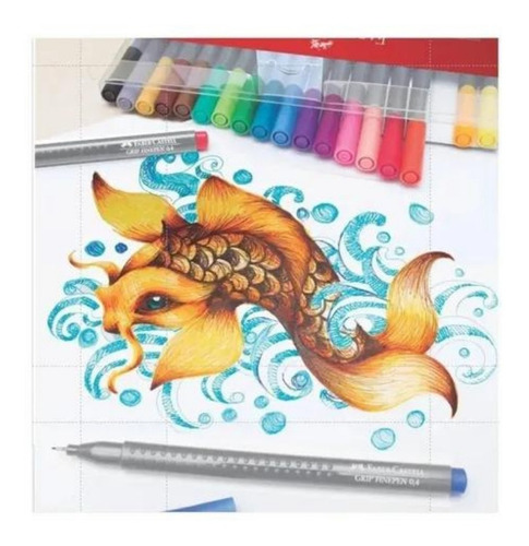 10 Plumones Rotuladores Punto Extrafino 0.4mm Faber Castell