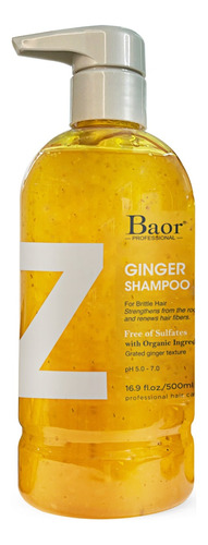 Shampoo Fortalecedor Sin Sulfato Baor Z Ginger 500ml