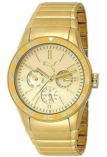 Reloj Mujer Puma Fast Track Metal Oro Tone Move T Pu10282200