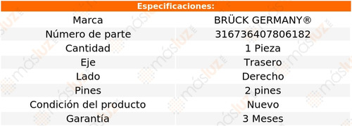 1- Sensor Abs Trasero Der Jetta L5 2.5l 11/18 Bruck