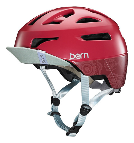 Casco Para Bicicleta Skate Roller - Bern Parker Color Rojo Talle L