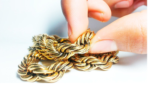 Cordão De 18k Inoxidável Banhada A Ouro