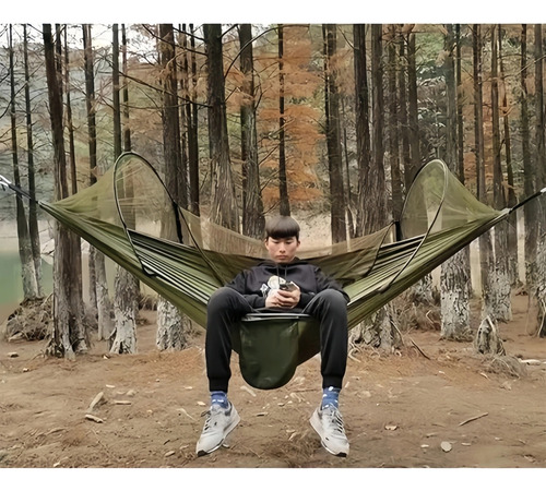 .. Hamaca Antimosquitos Para Picnic Con Mosquitera Para
