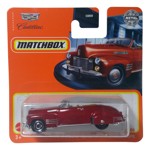 Matchboc '41 Cadillac Series 62 Convertible Coupe Rojo Nuevo