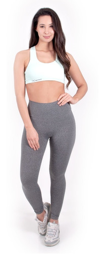 Calza Legging Deportiva Licra Tiro Alto Negra