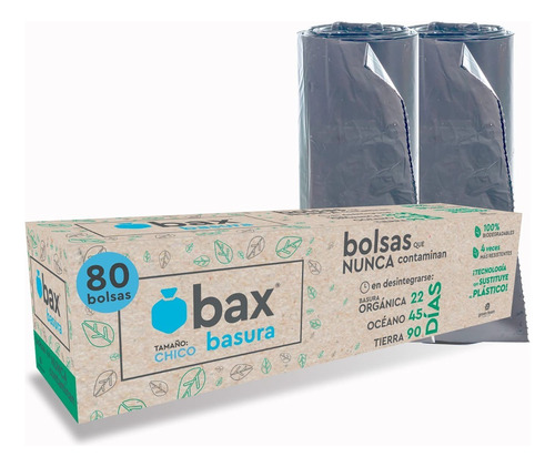 80 Bolsas Para Basura Gris (4 Rollos) De 35x43cm Green Team