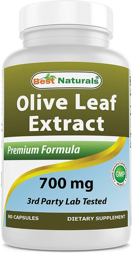 Extracto De Hoja De Oliva 700 Mg  Best Naturals 90 Capsulas