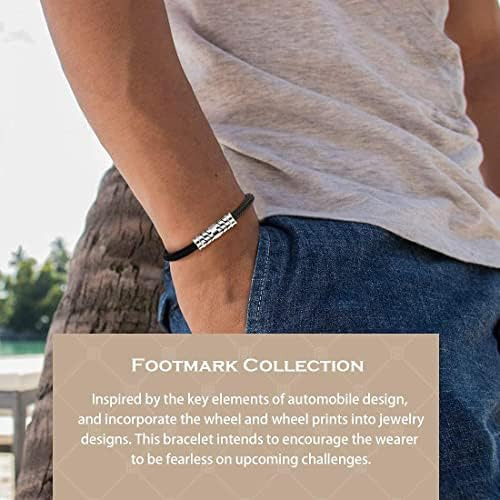Carleen Destination Pulsera De Cuero Genuino Para Hombre Cue