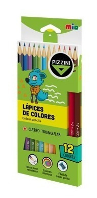 Lapices De Madera Colores Pizzini X 12 Colores - Lml2712