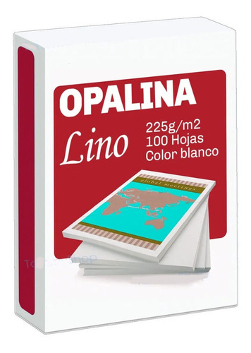 Opalina Cartulina Gruesa 225 G Texturizada Lino Arte Dibujo Color Blanco