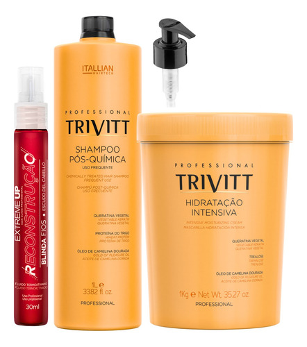 Itallian Trivitt Shampoo 1l+ Mascara 1kg Pós Química
