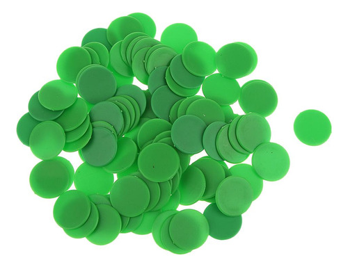 6 Fichas De Bingo. Marcadores Verde