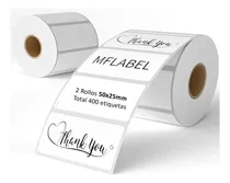 Comprar Etiquetas Adhesivas Impresoras Portátiles 50x25mm X2 Rollos
