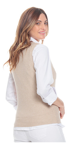 Sweater Wados Sin Manga Solido Escote V