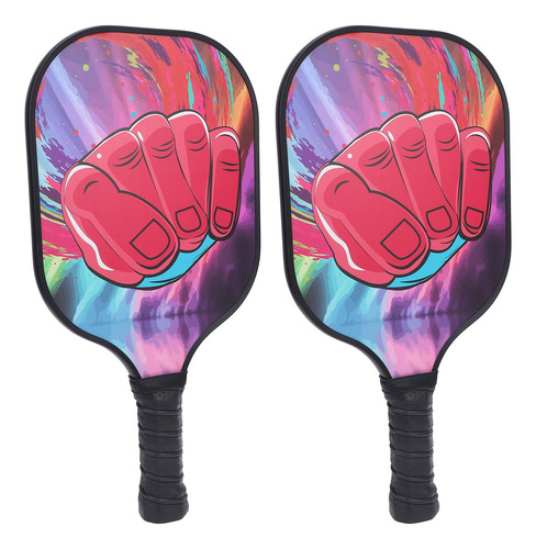 Juego De Raquetas De Pickleball, 2 Palas Ligeras De Fibra De