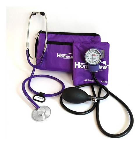 Kit Baumanómetro Estetoscopio Simplex - 2000 Homecare Morado