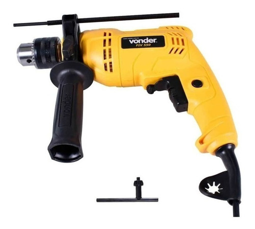 Imagem 2 de 2 de Furadeira elétrica de impacto Vonder FIV 550N 2800rpm 550W amarelo 127V
