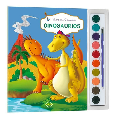 Libro Con Acuarelas, Dinosaurios