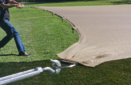 Imagen 6 de 10 de Malla Sombra 90% Raschell Beige De 5mx10m Reforzada