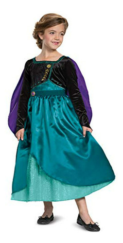 Disfraz De Anna De Frozen 2 Para Niñas, Vestido Y Capa De Lu