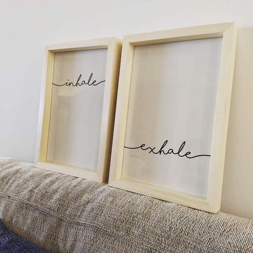 2 Cuadros Linea Home 20x30 Box - Modernos Inhale / Exhale