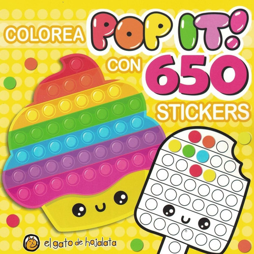 Pinto Pop It Con 650 Stickers Cupcake