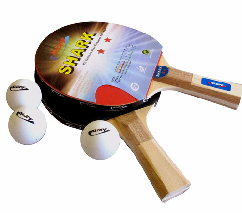 Kit De Ping Pong Luxo - 02 Raquete + 03 Bolinha - Klopf