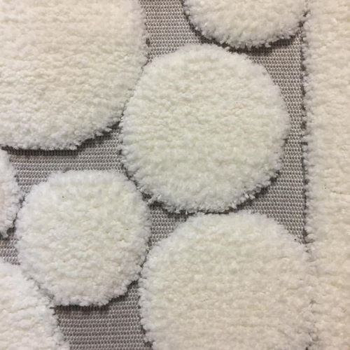 Tapete Decorativo Tejido Suave Burbujas Blanco 1.60x2.30mts