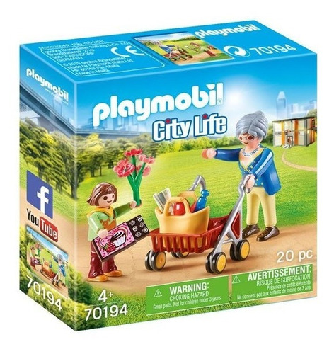 Playmobil City Life Paseo Con La Abuela 70194 20pz