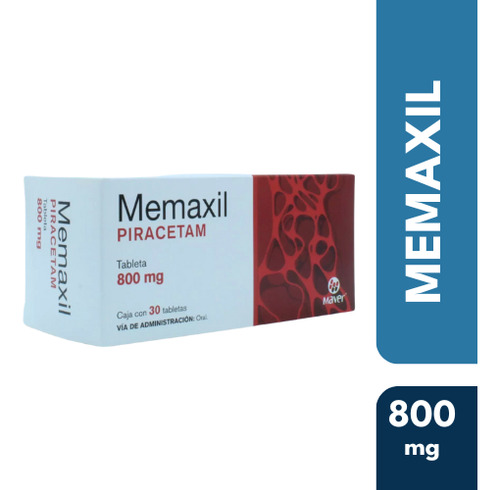 Piracetam 800 Mg Memaxil Caja Con 30 Tabletas Maver