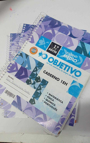 Kit 3 Cadernos Objetivo Ensino Médio 1a Serie Caderno 1eh Caderno 4hb E Caderno 3 Revisão Bimestral (Usado)