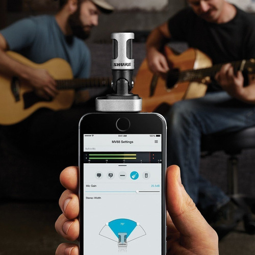 Imagen 8 de 10 de Micrófono Shure Mv88 Digital Para iPhone Condensador Estéreo