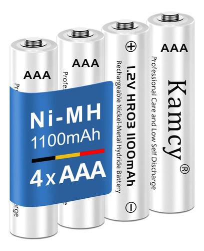 Kamcy Pilas Aaa Recargables De 1100 Mah Nimh Triple Aaa, Rec