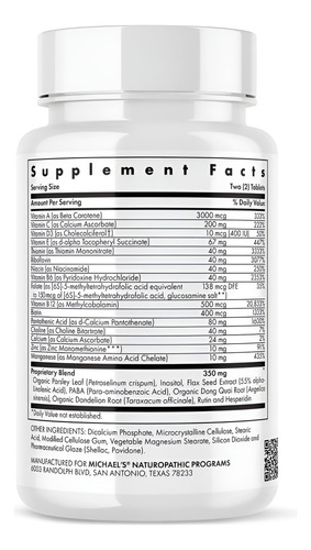 Multivitaminico Para Niñas Adolescentes Michaels Health Sin Sabor