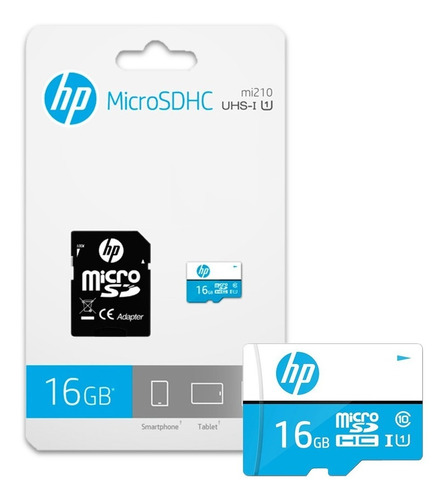 Memoria Micro Sd Hp 16gb 80mb/s Celular Cámara Tablet Febo