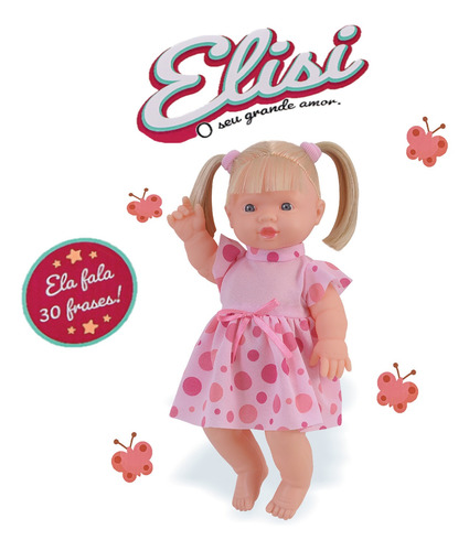 Boneca Com Roupinha Divertida Que Fala Loira