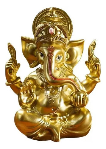 Estatua Hindú De Ganesh Tallada A Mano, Artesanía De Resina