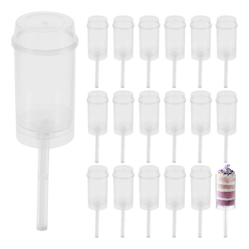 Angoily 30 Unidades Push Up Cake Shooter, Forma Redonda Tran