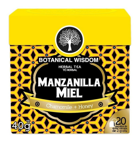 Té De Manzanilla Miel Botanical Wisdom 20 Sobres