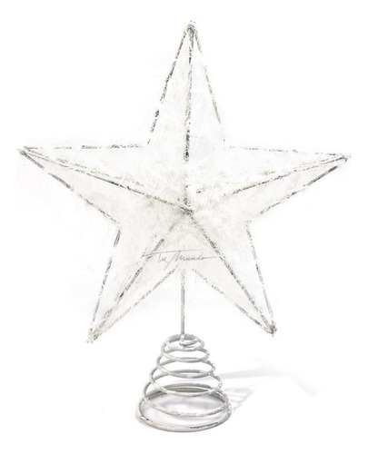 Estrella Decorativa Blanca X1 Uni  29 Cm Deco Navidad