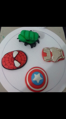 Muñeco Adorno Para Torta Y Cupcake Avengers