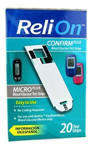 Confirmar Relion / Prueba De Micro Tiras 20 Ct.