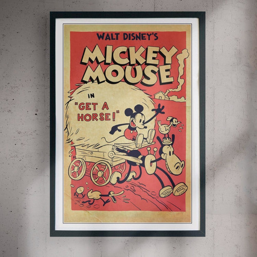 Cuadro 60x40 Cartoons - Mickey - Poster Vintage