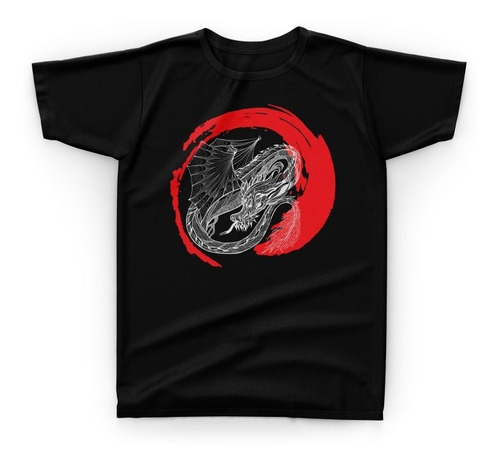 Camiseta Camisa Dragão Dragon Japão Minimalista Oriental