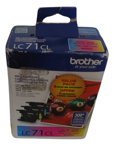 3 Cartuchos Brother Lc71cl Amarillo Cian Magenta Original