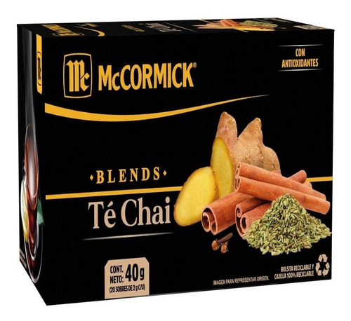 Té Chai Blends Mccormick 40 Grs